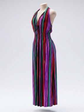 Multicolor Striped Maxi Dress